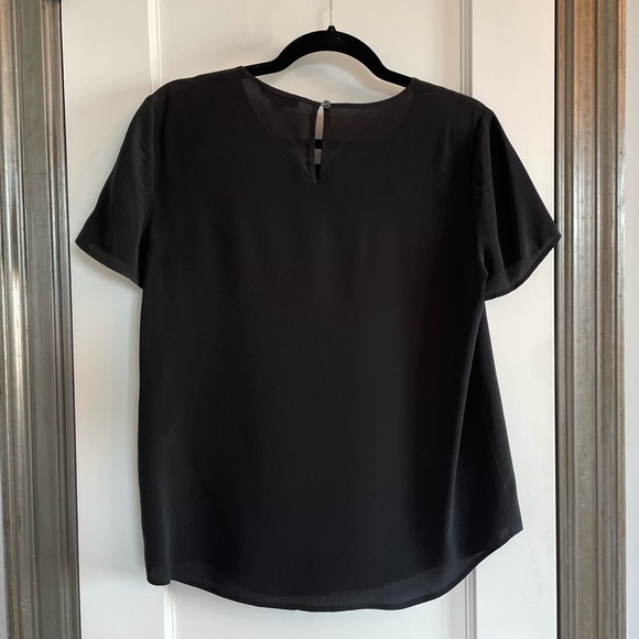 J. Crew Short-sleeve tee in Re-Imagined Silk, Black, Size S, EXCELLENT CONDITION - Picture 4 of 7